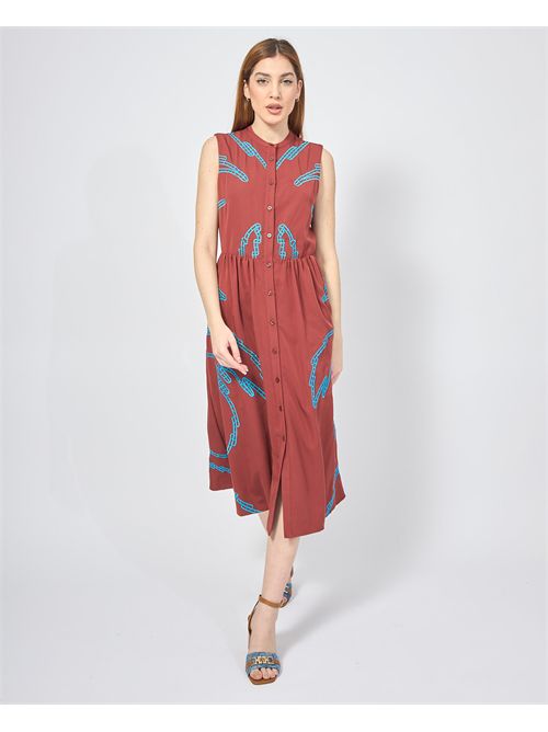 Silvian Heach Women's Long Dress with Buttons SILVIAN HEACH | GPP25350VEBROWN COFFEE